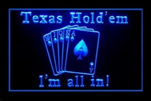 Hold Texas All In LED Neon Sign